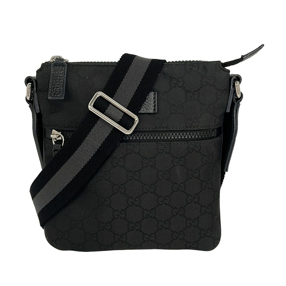 Gucci GG Shoulder Bag 449183 Nylon Leather